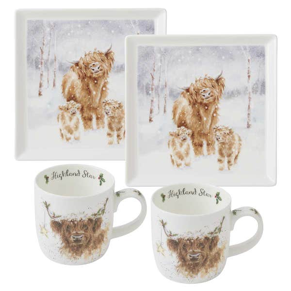 portmeirion Wrendale Designs Highland Star Treats for 2 Set