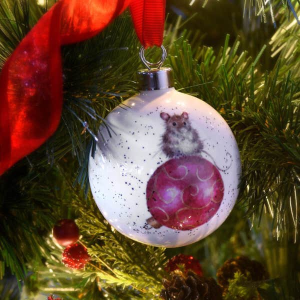 Portmeirion Wrendale Designs Mouse Christmas Decoration