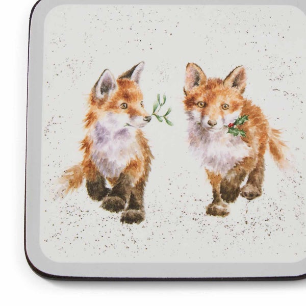 Portmeirion Wrendale Designs Set Of 6 Christmas Coasters