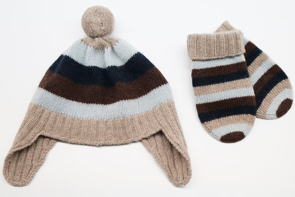 Portolano BABY STRIPED MITTENS
