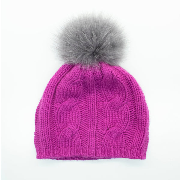 Portolano CABLE HAT WITH POM