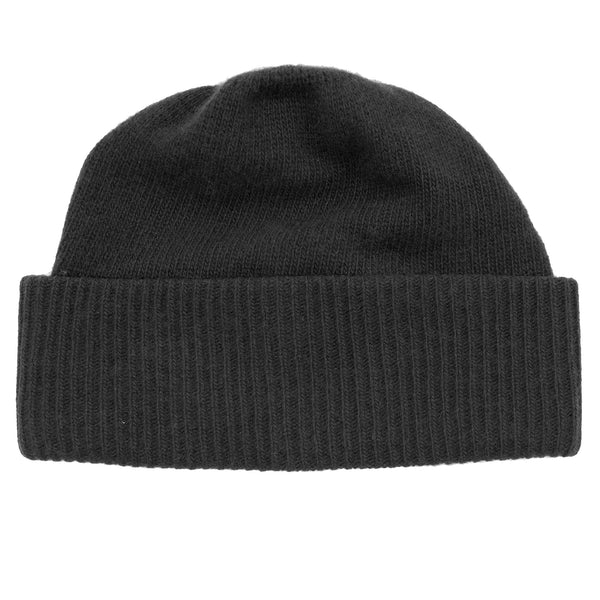 Portolano CASHMERE BEANIE HAT WITH RIBBED CUFF