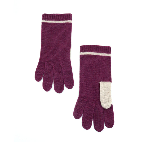 Portolano CASHMERE COLOR BLOCK GLOVES