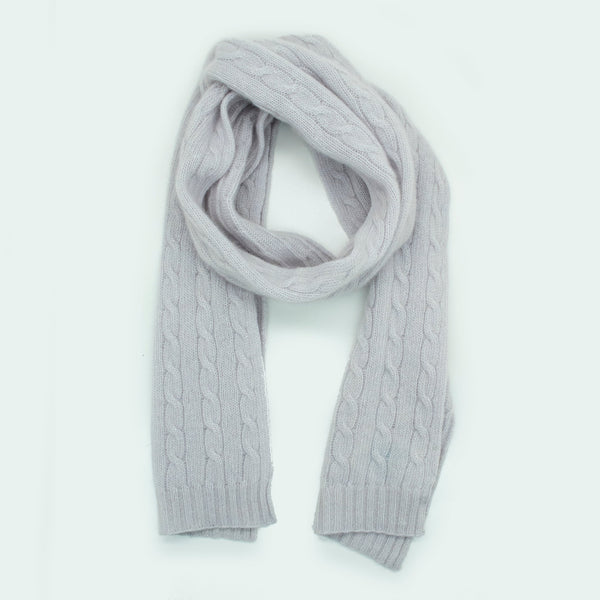 Portolano CASHMERE SCARF IN CABLES DESIGN