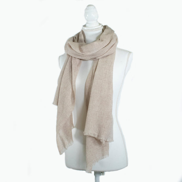 Portolano CASHMERE SCARF WITH FRINGES