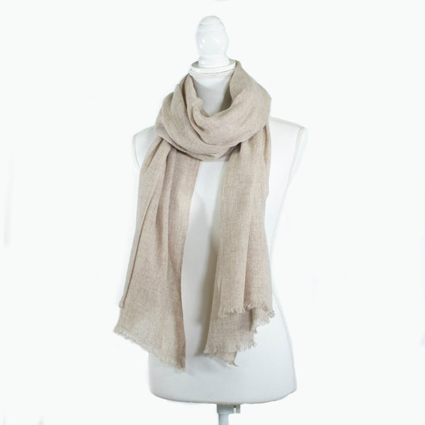 Portolano CASHMERE SCARF WITH FRINGES