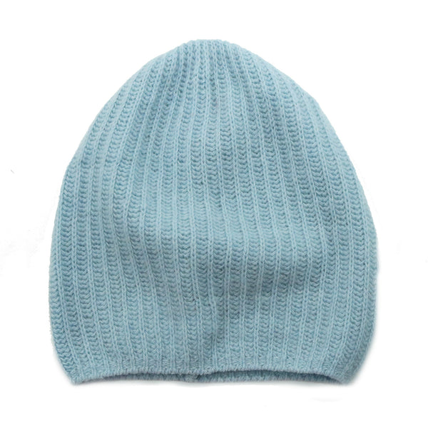 Portolano CASHMERE SLOUCHY RIBBED HAT