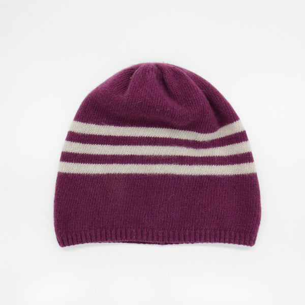 portolano CASHMERE STRIPED BEANIE
