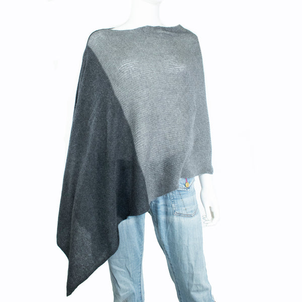portolano CASHMERE TWO TONE PONCHO