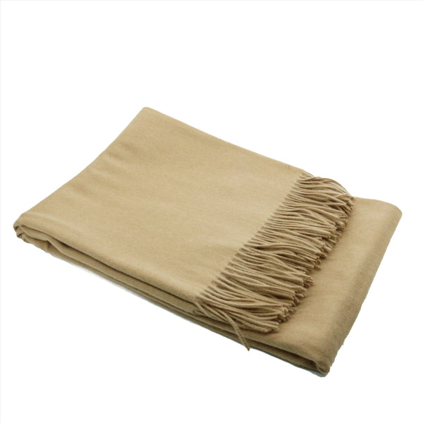 Portolano CASHMERE WOVEN THROW WITH FRINGES