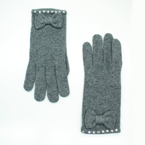 portolano GLOVES WITH BOWS & STONES