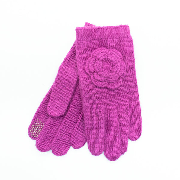 Portolano KIDS TECH GLOVES WITH FLOWER