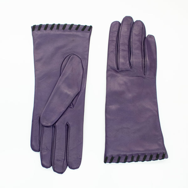Portolano LEATHER GLOVE WITH SUEDE CONTRAST STITCH