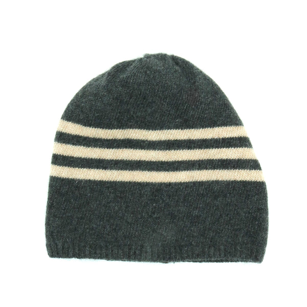 portolano MEN'S CASHMERE STRIPED BEANIE