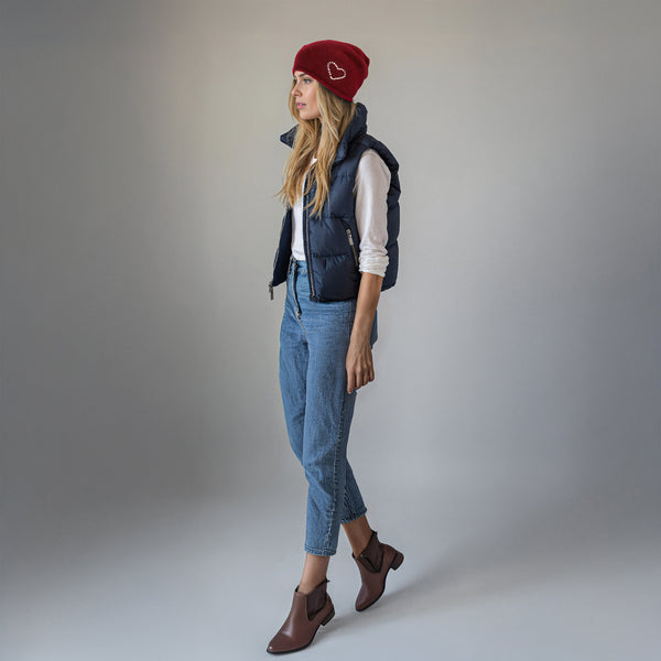 Portolano SLOUCHY HAT WITH HEART