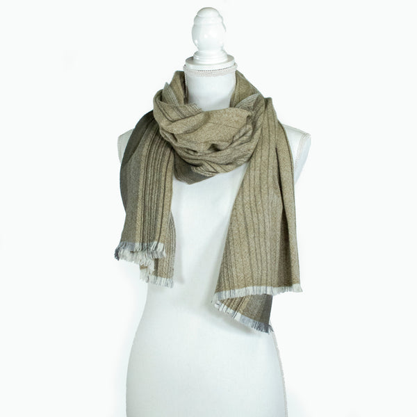 Portolano UNISEX STRIPED CASHMERE SCARF