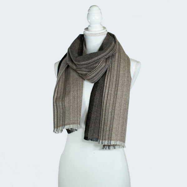 portolano UNISEX STRIPED CASHMERE SCARF