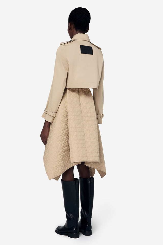 Ports 1961 2-In-1 CROPPED TRENCH WITH DETACHABLE GILET BEIGE