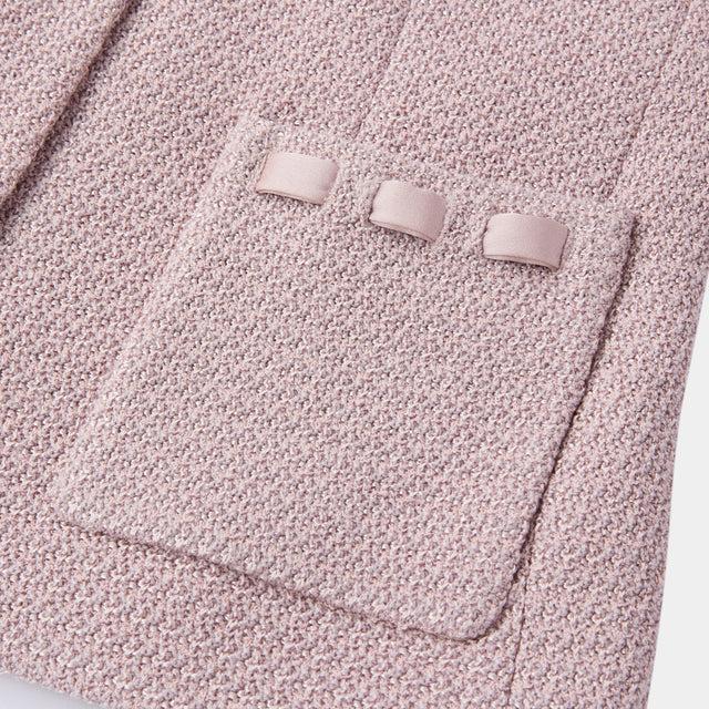 Ports 1961 ADORABLE PINK TWEED DRESS WITH BOW A SWEET TOUCH OF CHARM ORCHID HUSH