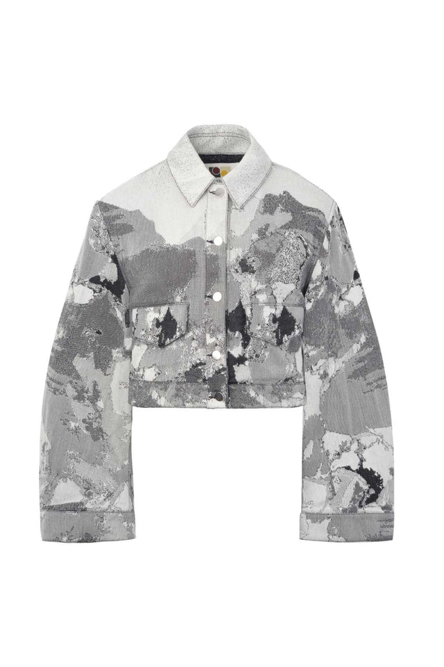 ports 1961 ALPINE ESSENCE DENIM JACKET B96-Greys mix