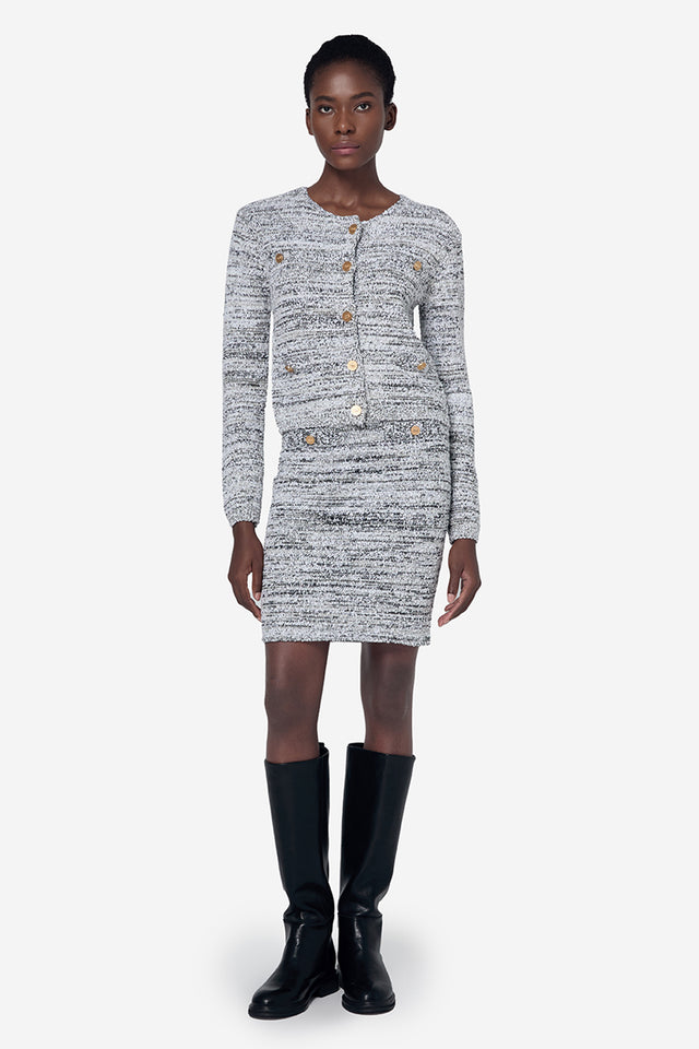 Ports 1961 ALPS VISUAL LANDSCAPES KNITWEAR WHITE & BLACK