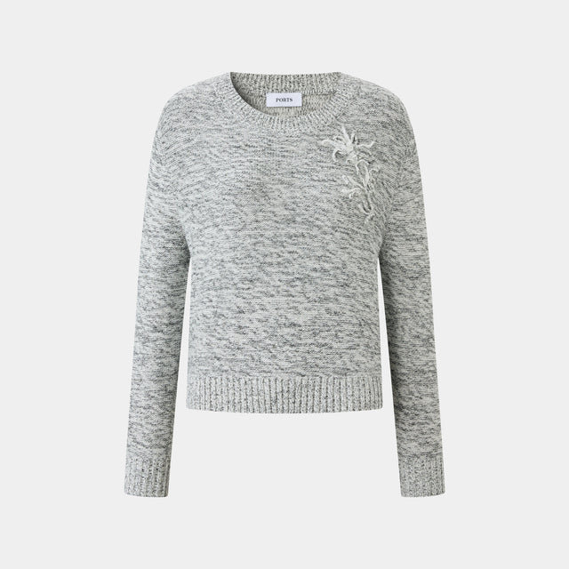 ports 1961 ASH GREY CASHMERE WOOL KNITWEAR QUARRY ASH MIX