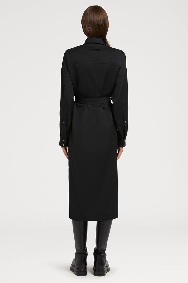 Ports 1961 BAUHAUS PRINT SHIRT DRESS 091-BLACK&WHITE