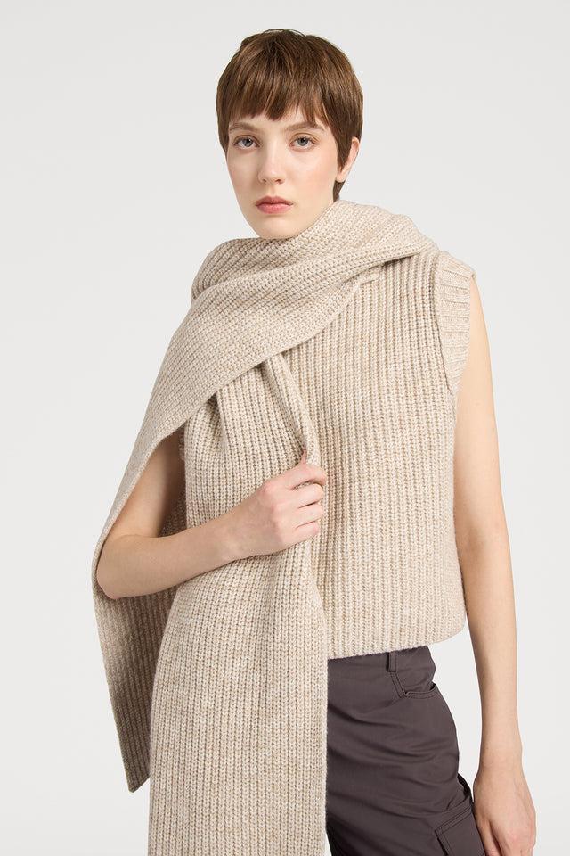 Ports 1961 BEIGE CASHMERE WOOL KNITWEAR T53-BROWN MIX