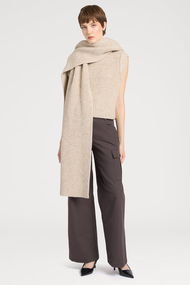Ports 1961 BEIGE CASHMERE WOOL KNITWEAR T53-BROWN MIX