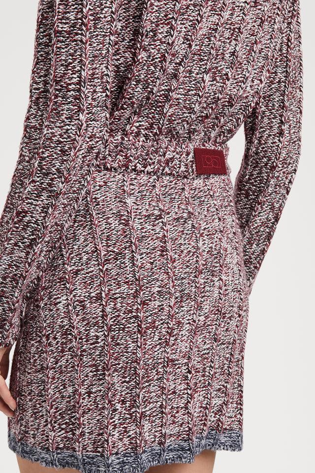 Ports 1961 BURGUNDY WOOL MIX SKIRT F40-BURGENDY MIX
