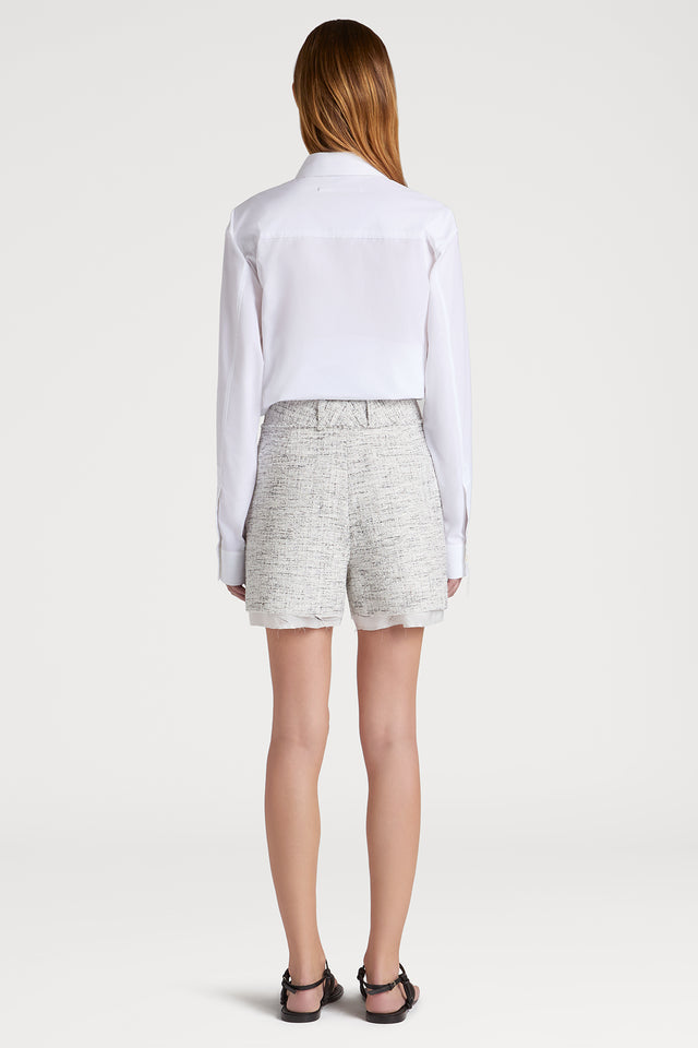 Ports 1961 CHIC TRIMMED TWEED BERMUDA 091-BLACK&WHITE