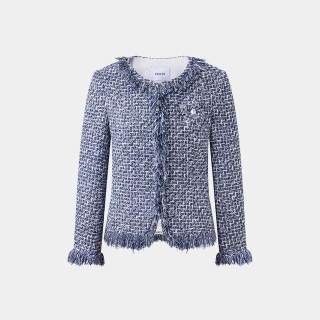 ports 1961 CHIC VIOLET TWEED JACKET A VIBRANT TOUCH OF ELEGANCE VIOLET FEMME MIX