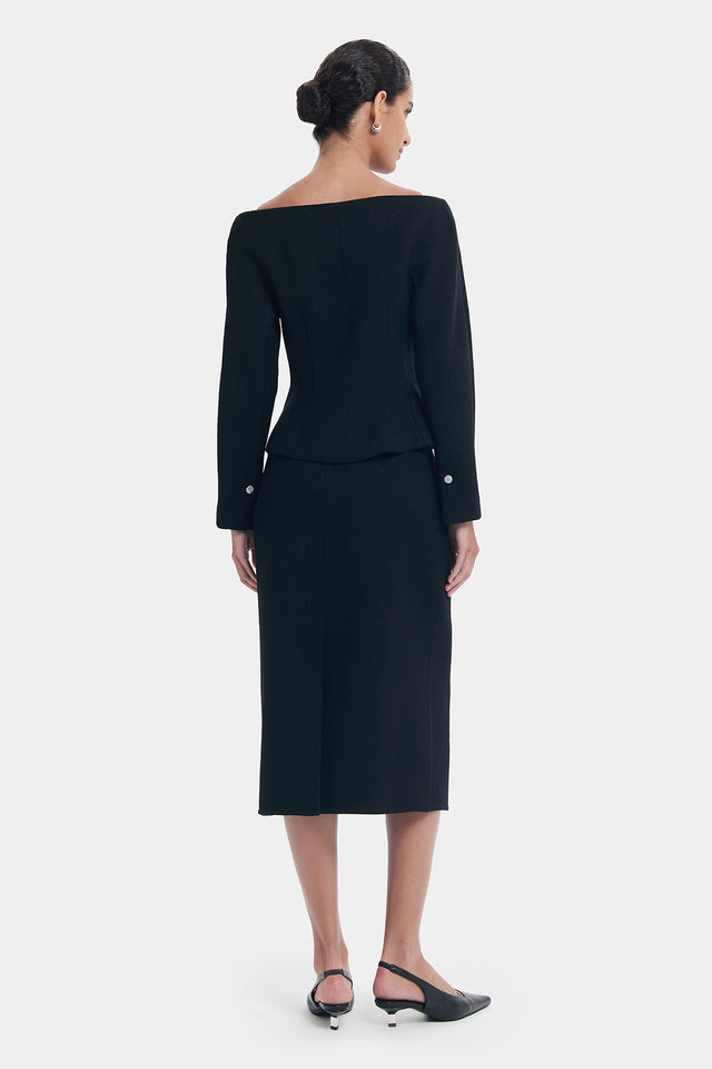 Ports 1961 CLASS TWIST OFF SHOULDER JACKET BLACK MIX