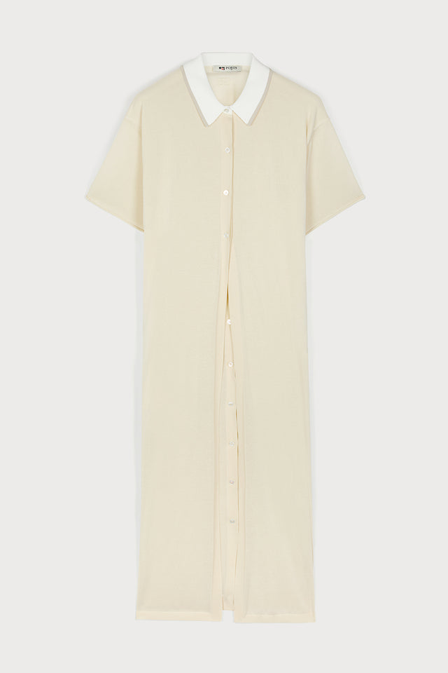 Ports 1961 CLASSIC CREAM POLO SHIRT DRESS 171-IVORY