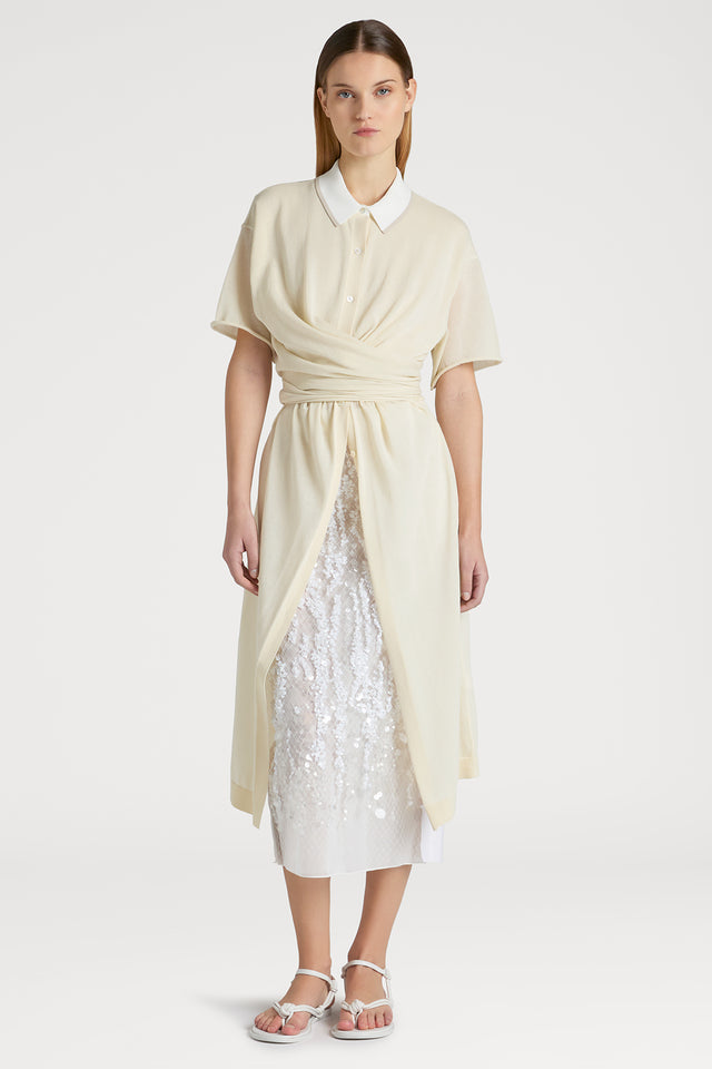 Ports 1961 CLASSIC CREAM POLO SHIRT DRESS 171-IVORY