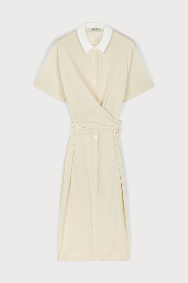ports 1961 CLASSIC CREAM POLO SHIRT DRESS 171-IVORY ports 1961 CLASSIC CREAM POLO SHIRT DRESS 171-IVORY