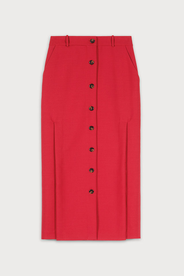 ports 1961 CLASSIC ELEGANCE A-LINE SKIRT 410-BRIGHT RED ports 1961 CLASSIC ELEGANCE A-LINE SKIRT 410-BRIGHT RED