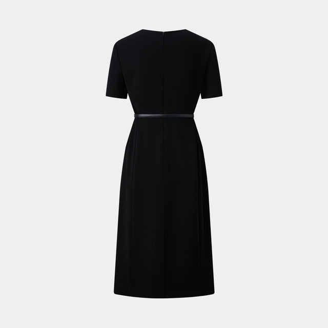 Ports 1961 CLASSIC ESSENTIAL LITTLE BLACK DRESS WITH WHITE CONTRAST BLACK