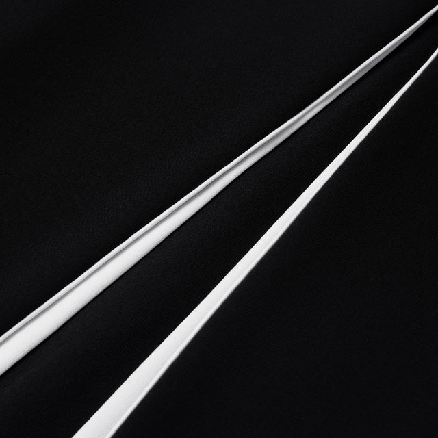 Ports 1961 CLASSIC ESSENTIAL LITTLE BLACK DRESS WITH WHITE CONTRAST SLIT BLACK WHITE