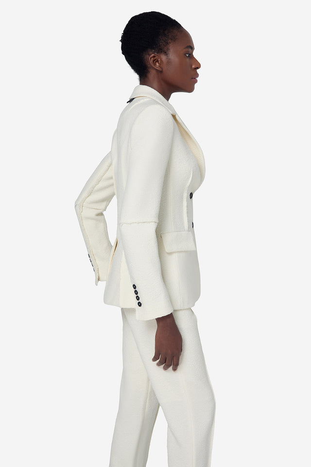 Ports 1961 CONTRAST BUTTON DETAILS BLAZER OFF WHITE