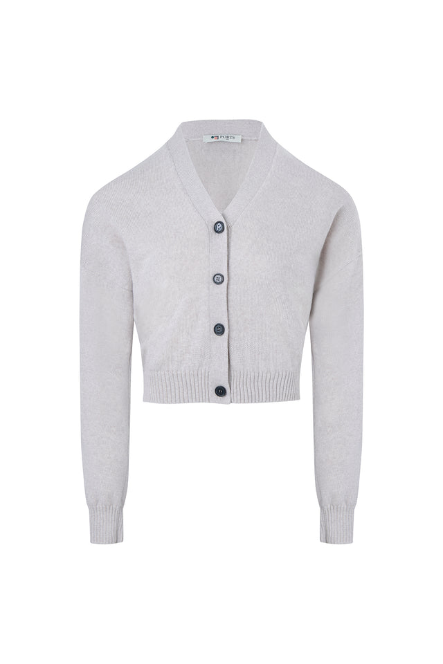 Ports 1961 Cozy Knitwear With Tone On Tone Buttons 907-PEARL