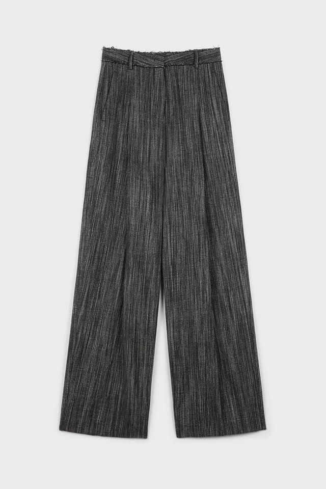 ports 1961 DARK GREY WIDE-LEG TROUSERS T93-BLACK+GREY
