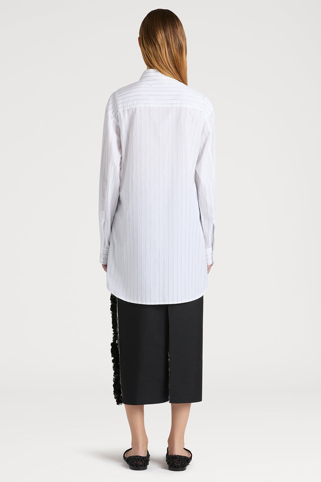 Ports 1961 DECONSTRUCTED FEMININE SHIRT 018-WHITE&BLUE