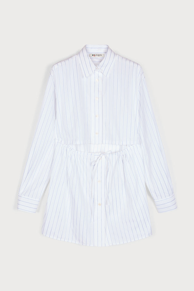 ports 1961 DECONSTRUCTED FEMININE SHIRT 018-WHITE&BLUE