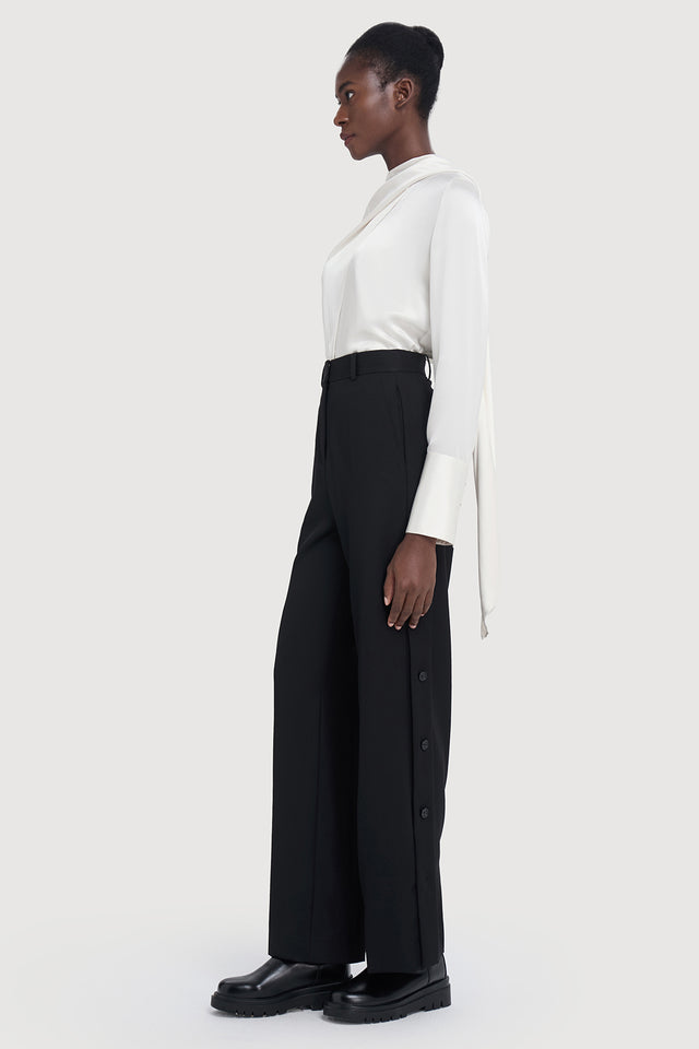 Ports 1961 Draped Scarf-Like Silk Top 110-Optic White