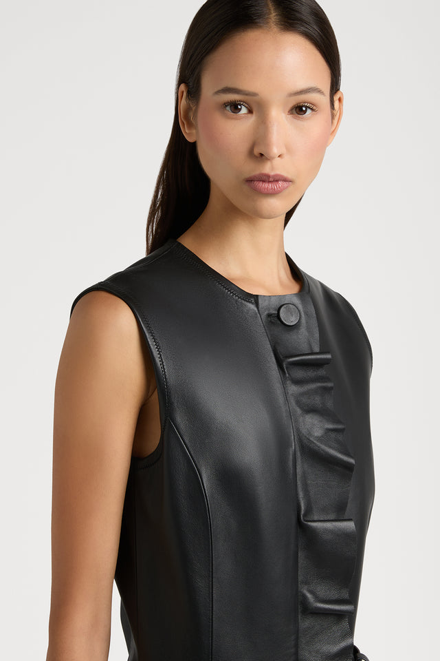 Ports 1961 EFFORTLESS ELEGANCE IN LEATHER DRESS 999-BLACK