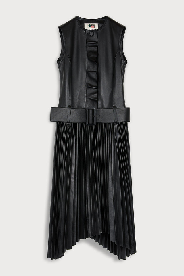 ports 1961 EFFORTLESS ELEGANCE IN LEATHER DRESS 999-BLACK