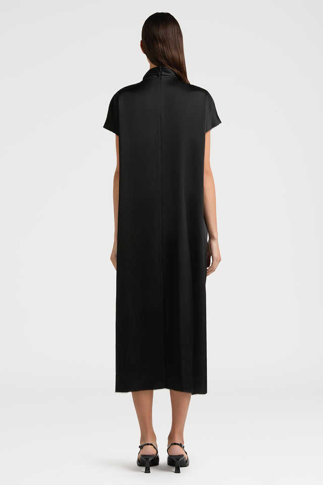 Ports 1961 EFFORTLESS ELEGANCE - RIBBON TIE COLLAR DRESS 999-BLACK