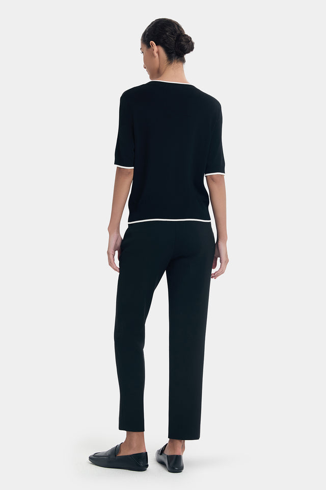 Ports 1961 EFFORTLESSLY CIGARETTE BLACK TROUSERS BLACK