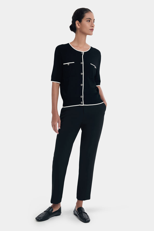 ports 1961 EFFORTLESSLY CIGARETTE BLACK TROUSERS BLACK